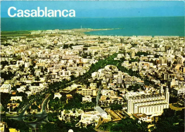 CPM AK Casablanca- vue aerienne MAROC (880360)