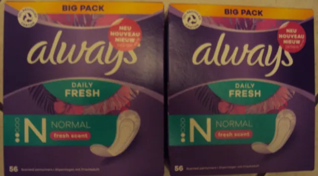 Spar Paket 112 Stück always DAILIES NORMAL fresh scent  Slipeinlagen NEU OVP