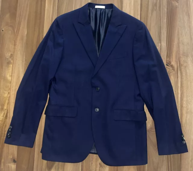 Boglioli Wool Navy Jacket Blazer Size 50 EUC