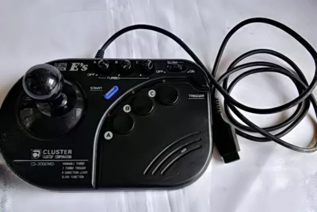 CLUSTER STICK E's SEGA MEGA DRIVE SYSTEM Arcade Fighting Controller tested-a725-