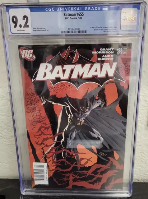 2006 Dc Comics Batman #655 1St App Damian In Cameo Cgc Graded 9.2 Newsstand