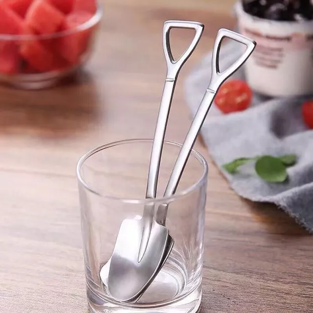 304 Stainless Steel Spade Spoon Retro Kitchen Tableware Watermelon Spoon As A