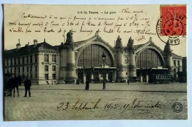 CPA / Carte Postale Ancienne Tours La Gare (E31)