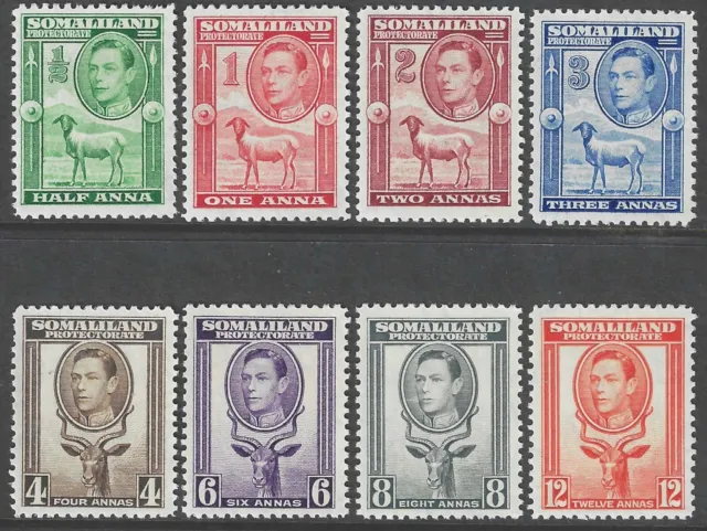 SOMALILAND 1938 set to 12a, UM. SG 93/100. Cat.£78.