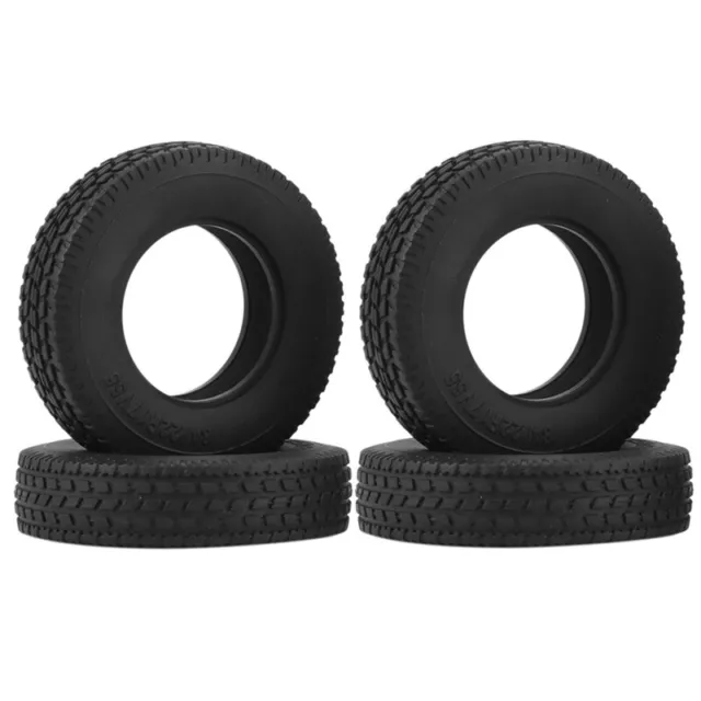 4Pcs 20mm Hard Rubber Tire for 1/14  RC Semi Tractor Truck Tipper MAN King2344