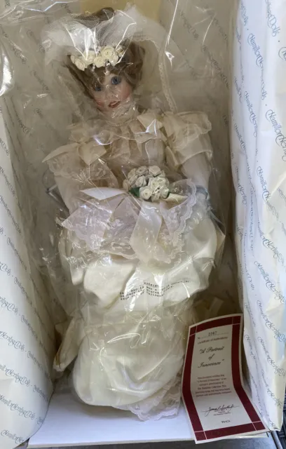Heritage Collection A Portrait Of Innocence Porcelain Doll W/ Table And COA, NIB