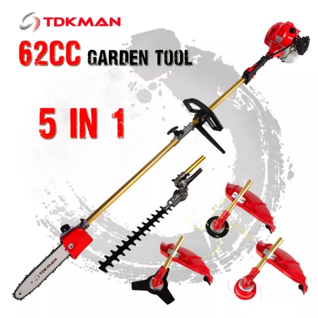 TDKMAN Pole Chainsaw Hedge Trimmer Brush Cutter Whipper Snipper Pruner Line Tree