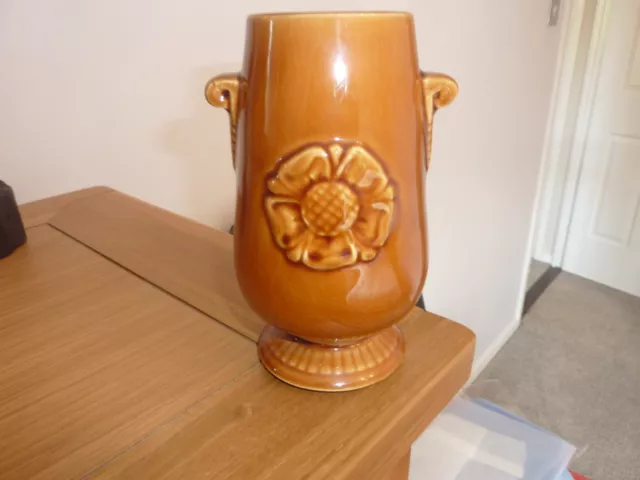 Light Brown / Tan Prinknash Pottery Vase - Excellent Condition