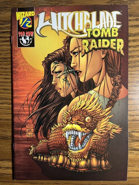 Witchblade / Tomb Raider 1/2 Michael Turner Variant Wizard Image Top Cow 2000