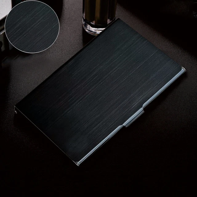 Portabiglietti Da Visita In Pelle E Acciaio - Doppia Custodia Con Chiusura Magnetica - Foto 14