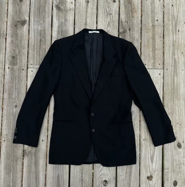 Vintage Yves Saint Laurent Men's Black Blazer Suit Jacket Size 40 France