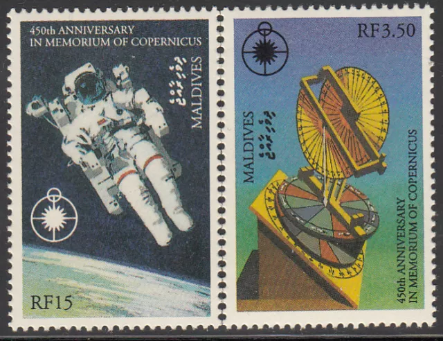 Maldives Is. MNH Sc 1880-81 S/S Space Exploration Value $ 4.90 US $$