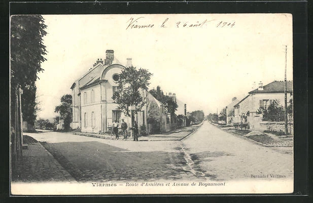 CPA Viarmes, Route d'Asnieres and Avenue de Royaumont 1904