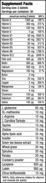 Biotech USA Multivitamin For Men Mineral Antioxidant Complex 60 Tablets 2