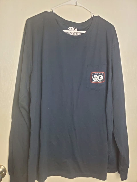 Rowdy Gentleman Reagan Bush ‘84 Pocket T-Shirt Tee Long Sleeve Size Size XXL