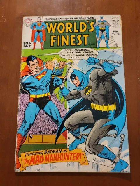 Worlds Finest Comic Book 182 Batman and Superman Silver Age 69
