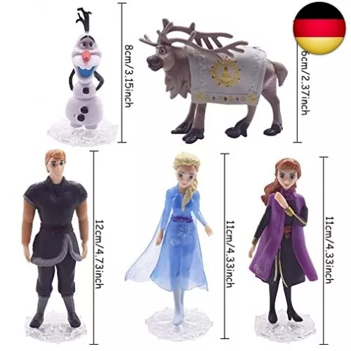 Syijupo 5Pcs Eisprinzessin Mini Figuren Set, Party Cake Decorations, Ice 2