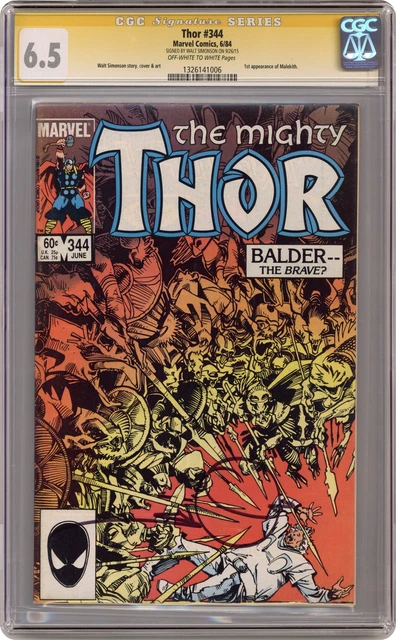 Thor #344 CGC 6.5 SS Walt Simonson 1984 1326141006 1st app. Malekith