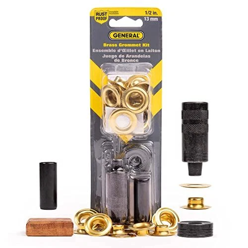 Kit de herramientas de ojal de 1/2" General Tools - Kit de latón sólido 12, multicolor