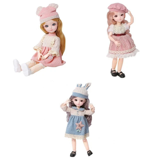 31 Cm 23 Bambola per Ragazza BJD Snodata Flessibile Occhi 3D Bel Regalo Carino
