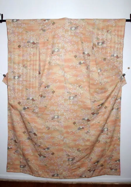 Stunning Susohiki Hikizuri Japanese Kimono for Maiko or Cosplay Pure Silk 
