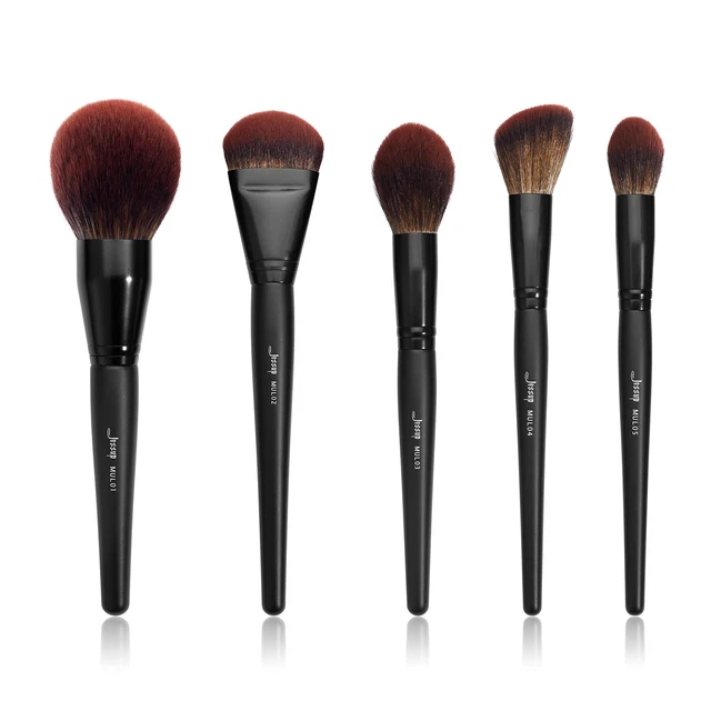 Jessup Pennelli trucco viso Pennelli make up Professionale 5 pz Pennello