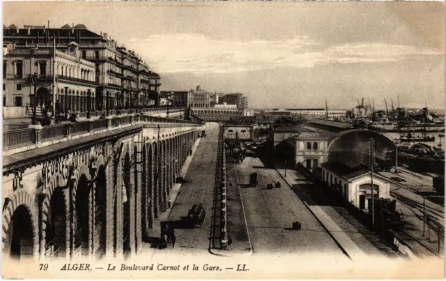 CPA AK ALGER Le Boulevard Carnot et la Gare ALGERIE (1189243)