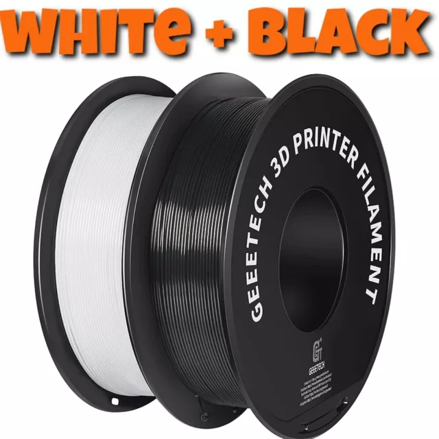 Geeetech imprimante 3D Filament PLA bobine 1,75mm 1kg blanc+noir Consommables FR