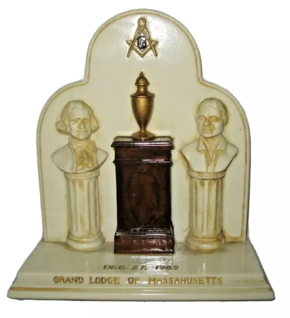 SEBASTIAN MINIATURE SML-570 Grand Lodge of MA Plaque (Spelling ERROR) Proof 5222