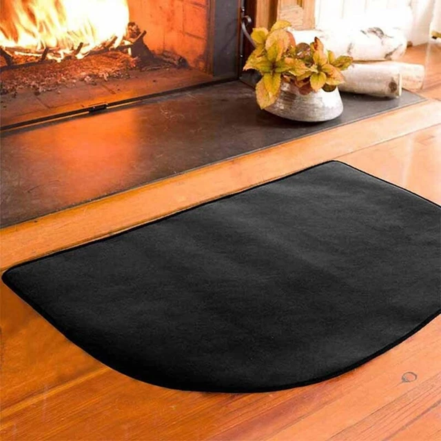 1 Piece Indoor Fireplace Area Rugs Mat Durable Fireproof  Hearth Rug L5Z73952
