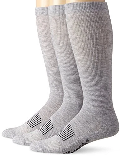 Wrangler Mens Western Boot Socks Pack of 3GreySock SizeLarge10-13/Shoe Size