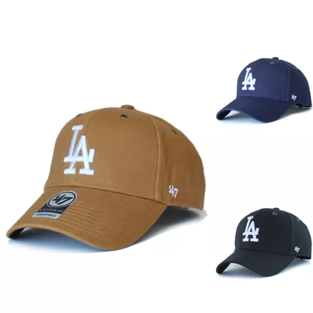 Los Angeles Dodgers La 47 Brand Carhartt Hat Ball Canvas Curved Visor Adult Cap