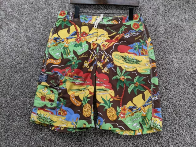 American Living Swim Trunks Mens Medium Colorful Hawaiian Print Board Shorts