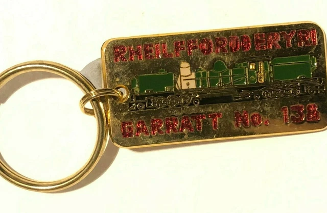 Rheilffordderyri Garratt No 138 Railway Engine Brass keyring 5 x 2.4 cm's