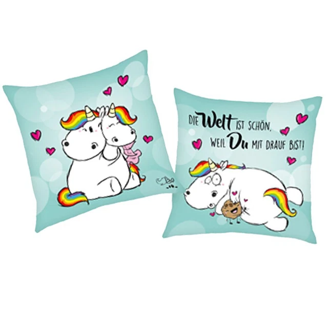 Bella Mondo Pummeleinhorn 40 X 40 CM Bambini Cuscini Decorativi