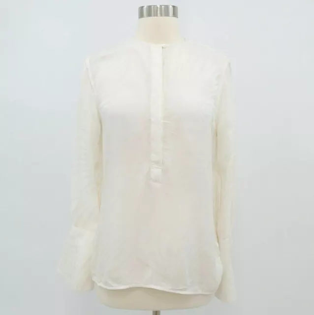 Equipment Blouse Shirt 100% Silk Womens XS Kenley Ivory Off White