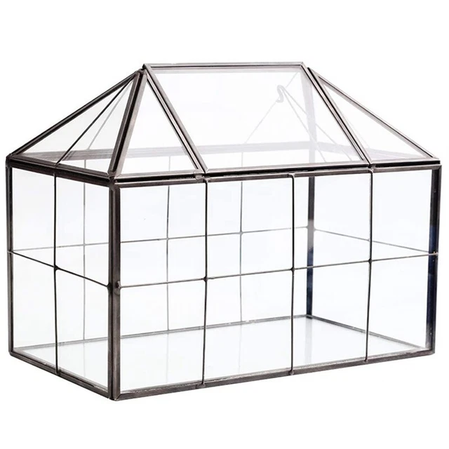 Glas Glas Terrarium Handgemachte Haus Form Geometrische Glas BehäLter mit ScP1K1