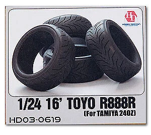 Hobby design 1/24 Toyo Tire R888R 16 Inch Tamiya Fair Lady 240Z Auto Car Model H