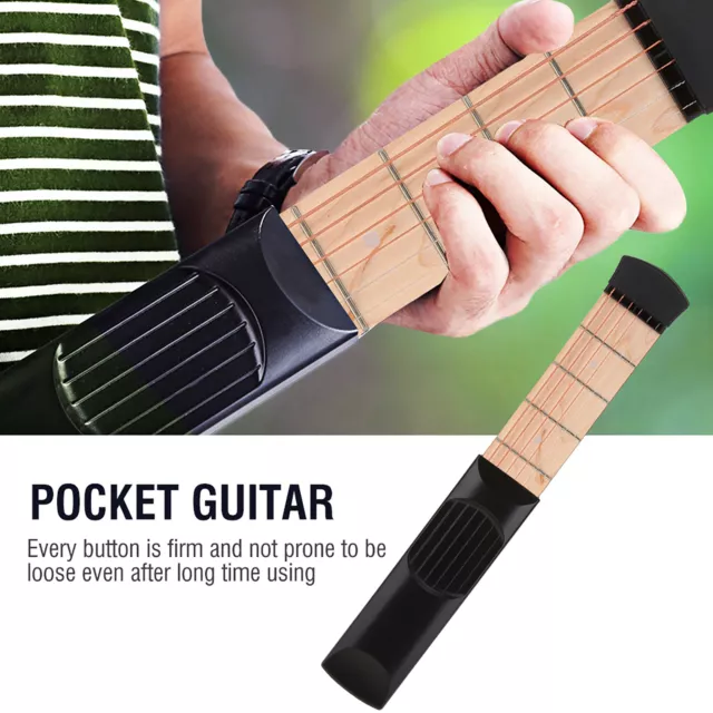 Portable 6 Fret Pocket Guitar Practice Chord Trainer Poignet Finger Exerciser Ki 3