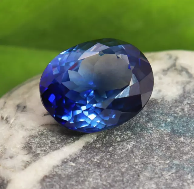 Natural 18.25 Ct Certified Kashmiri Blue Sapphire Unheated 19mm Loose Gemstone