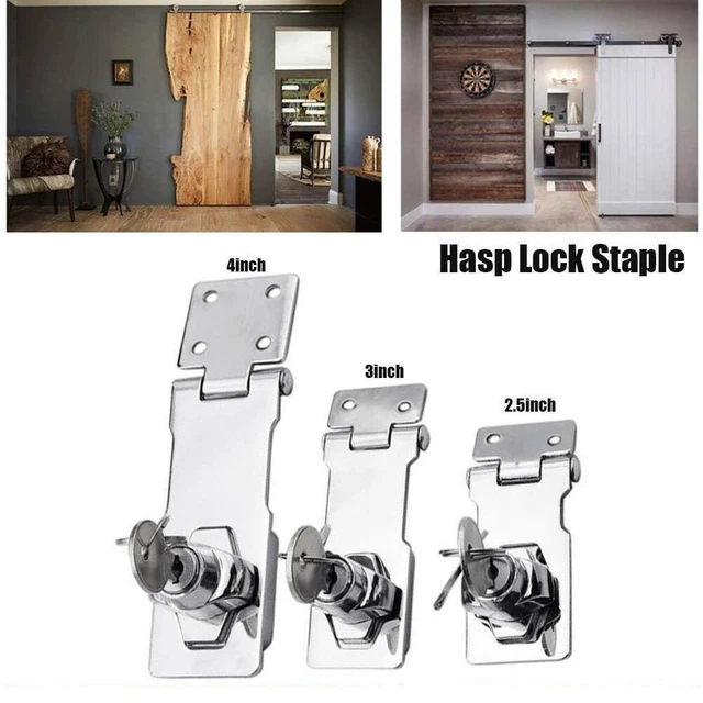 Bloqueo Hasp Tor garaje con llaves aleación de zinc 2,5/3/4 pulgadas Hasp Ver