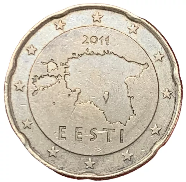 20 Centesimi Di Euro 2011 - Estonia - Cartina Nazionale - Unificato 5.11 - Cc -