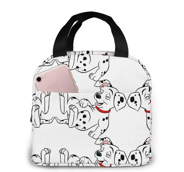 Cute Dalmatian Insulated Lunch Bag Lunch Box Handbag Food Storage Organizer