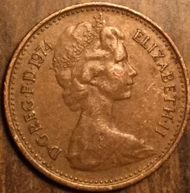 1974 Uk Gb Great Britain New 1/2 Penny Coin