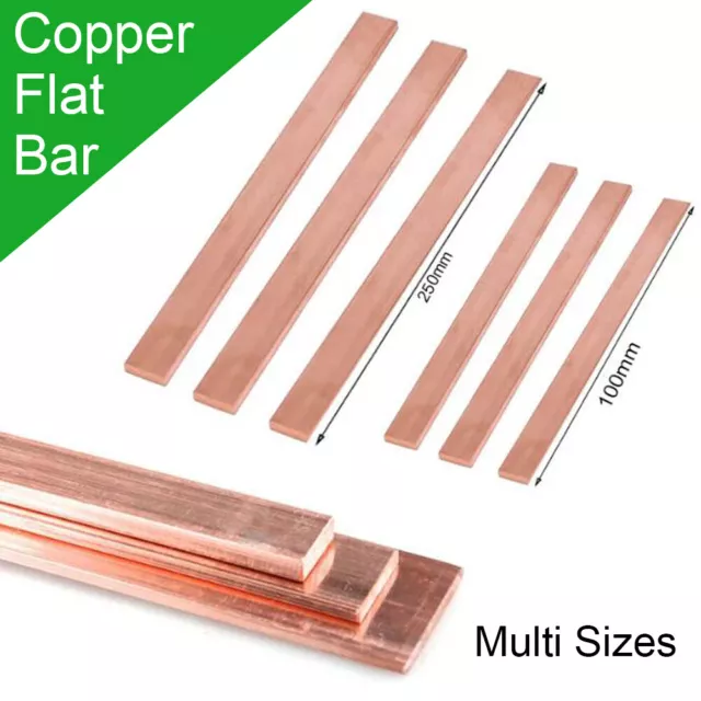 T2 Copper Flat Bar Pure Cu Electrical Copper Bus Bar Strip Metal Sheet 100/250mm