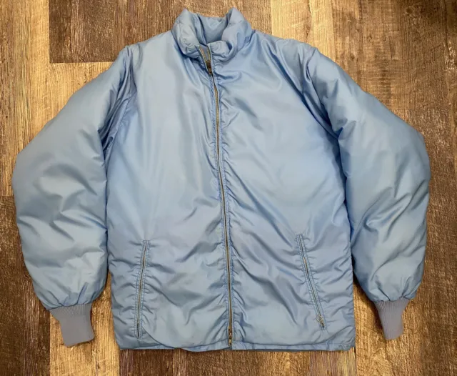 VINTAGE GERRY DOWN Puffer Jacket Coat Ski Coat MEDIUM Blue 70s 80s $34. ...
