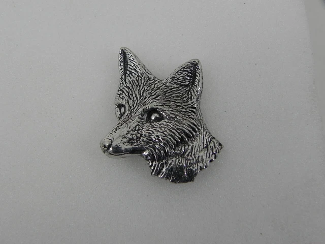Fuchs Cabeza Pin de Solapa Pin Sombrero Adorno Button Regalo Agujón Nuevo 2