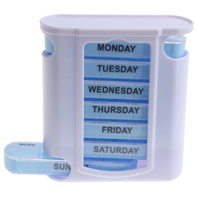 7 Days pill wallet box medicine tablet storage box storage travel dispens SW BII