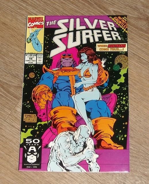 Silver Surfer # 56 Marvel Comics 1991 Thanos Infinity Gauntlet Crossover Ron Lim