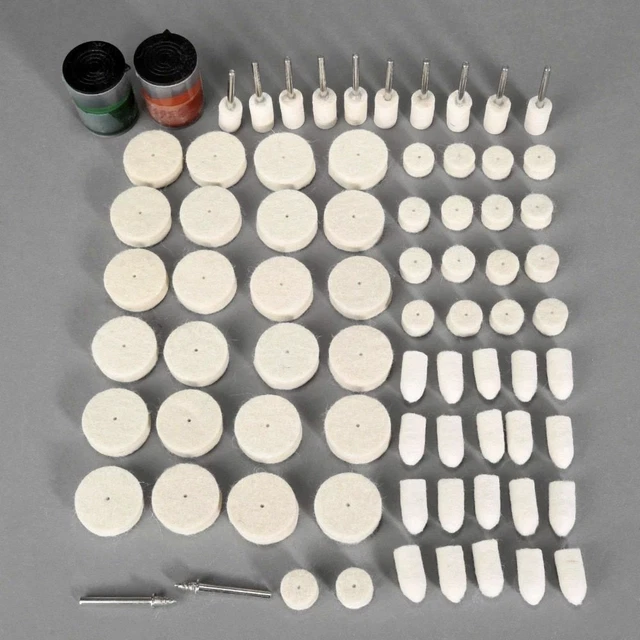 Wool Polishing Accessories Electric Grinding Mill Kit Wool Grinding Paste 76pcs